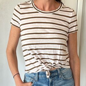 Madewell T -Shirt with front tie, Size S